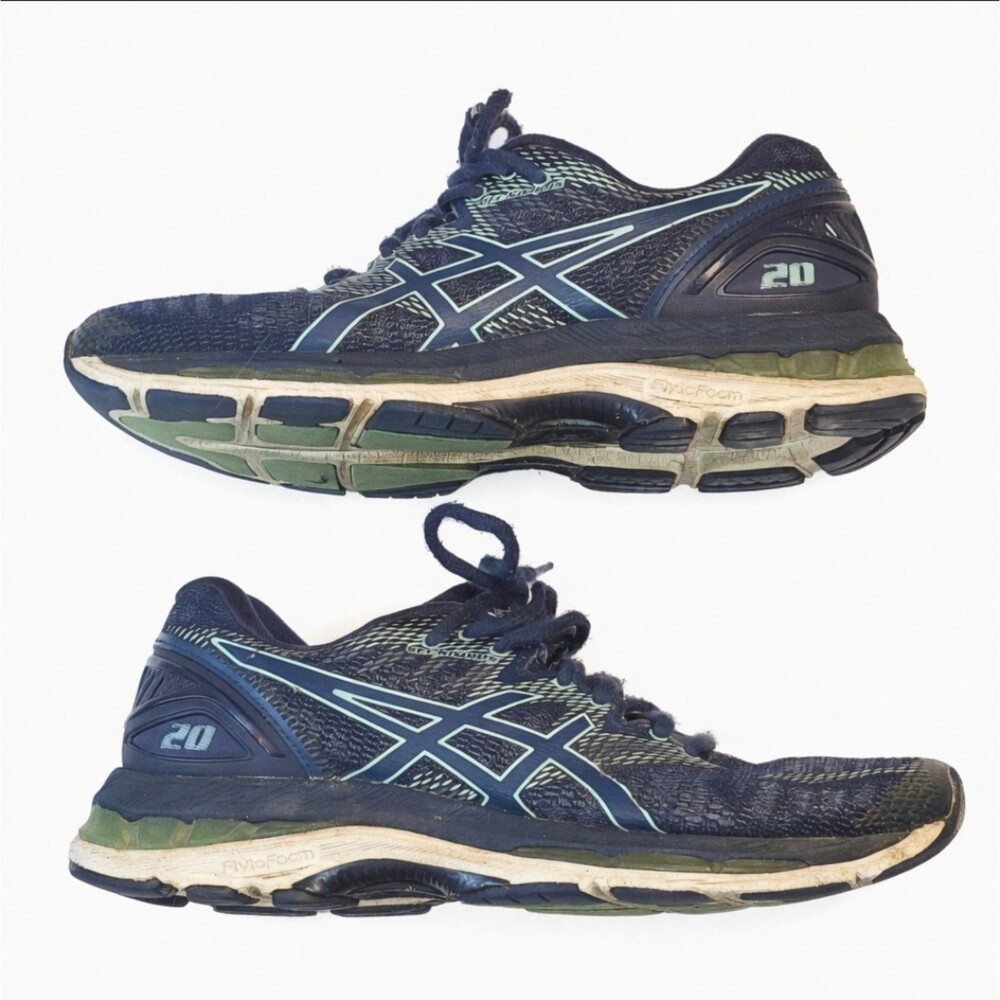 ASICS Gel-Nimbus 20 T850N Women's Running Shoes Size 7.5 Navy Blue Authentic GUC